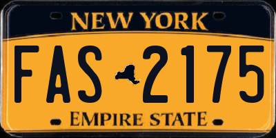 NY license plate FAS2175