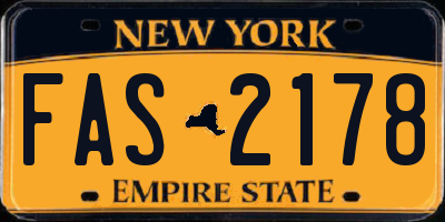NY license plate FAS2178