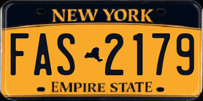 NY license plate FAS2179