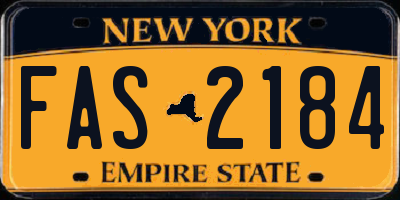 NY license plate FAS2184