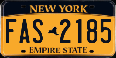 NY license plate FAS2185