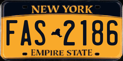 NY license plate FAS2186