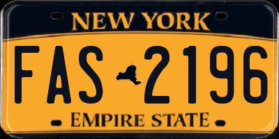 NY license plate FAS2196