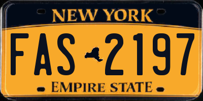 NY license plate FAS2197