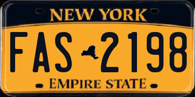 NY license plate FAS2198