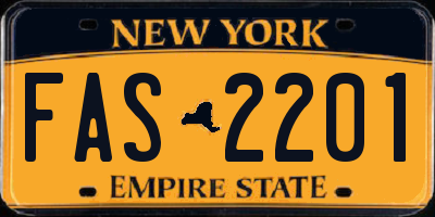 NY license plate FAS2201