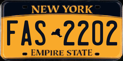 NY license plate FAS2202