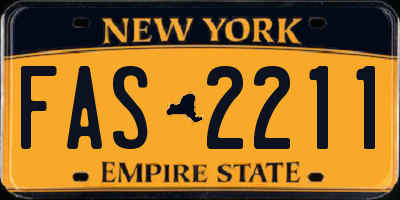 NY license plate FAS2211