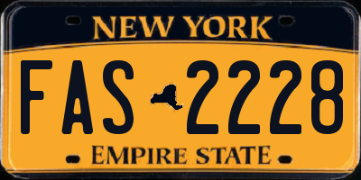 NY license plate FAS2228