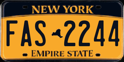 NY license plate FAS2244