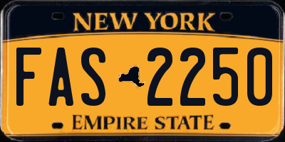NY license plate FAS2250
