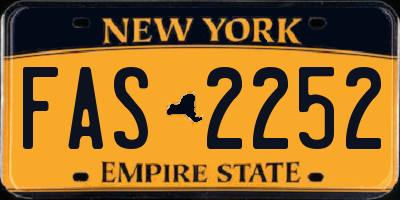 NY license plate FAS2252