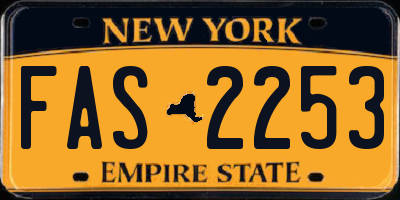 NY license plate FAS2253