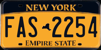 NY license plate FAS2254