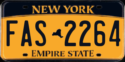 NY license plate FAS2264