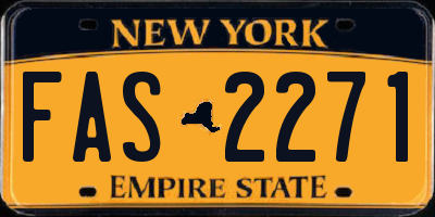 NY license plate FAS2271