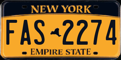 NY license plate FAS2274
