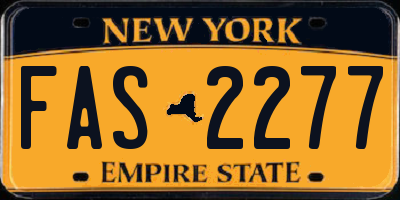 NY license plate FAS2277