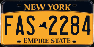 NY license plate FAS2284
