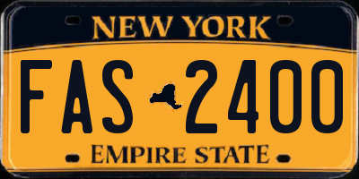 NY license plate FAS2400