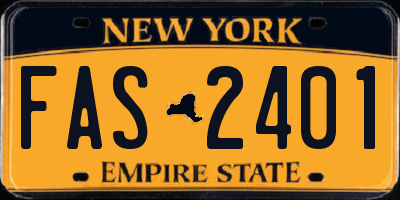 NY license plate FAS2401