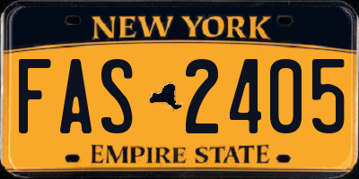 NY license plate FAS2405