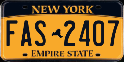 NY license plate FAS2407