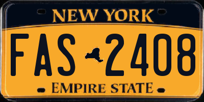 NY license plate FAS2408