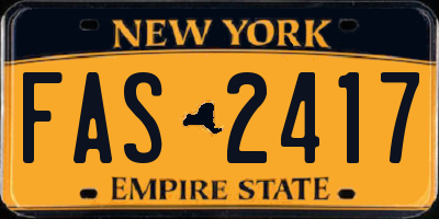 NY license plate FAS2417