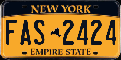 NY license plate FAS2424