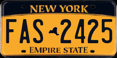 NY license plate FAS2425