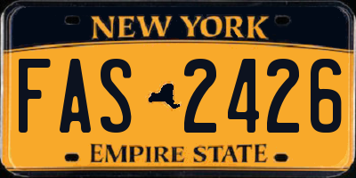 NY license plate FAS2426