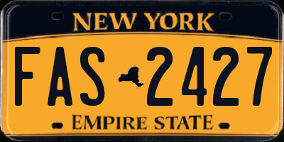 NY license plate FAS2427