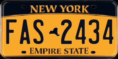 NY license plate FAS2434