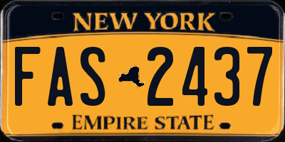 NY license plate FAS2437