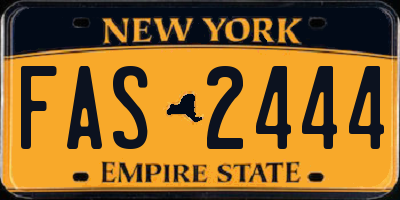NY license plate FAS2444