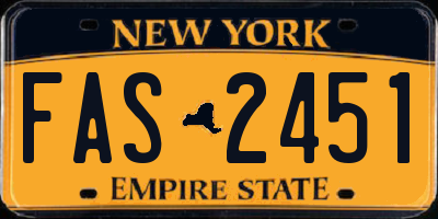NY license plate FAS2451