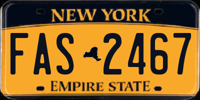 NY license plate FAS2467
