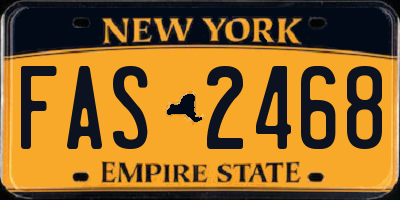 NY license plate FAS2468