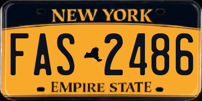 NY license plate FAS2486