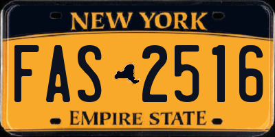 NY license plate FAS2516