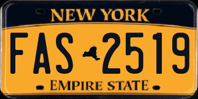 NY license plate FAS2519
