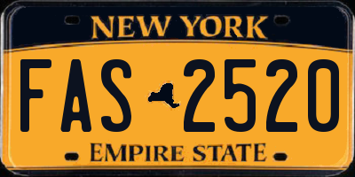 NY license plate FAS2520