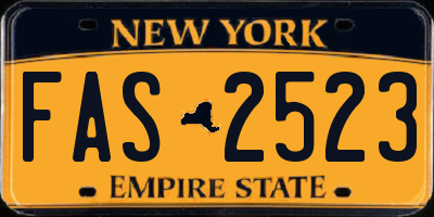 NY license plate FAS2523