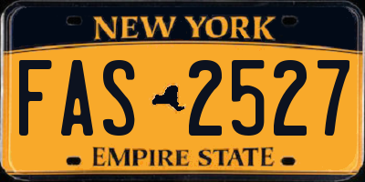 NY license plate FAS2527
