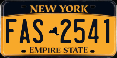 NY license plate FAS2541