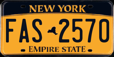 NY license plate FAS2570