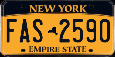 NY license plate FAS2590