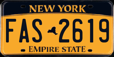 NY license plate FAS2619