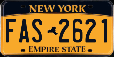 NY license plate FAS2621
